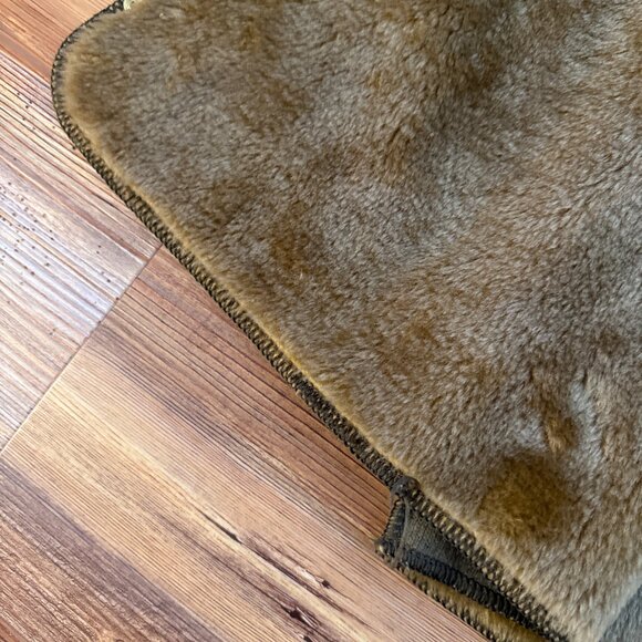 Vintage Barbour Jacket Liner 48" Vest Warm Clip-In Brown Pile Lining - Picture 6 of 7